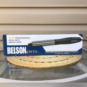 New Belson Pro 3/4” Dual Heat Brush Iron Hair Styling Tool